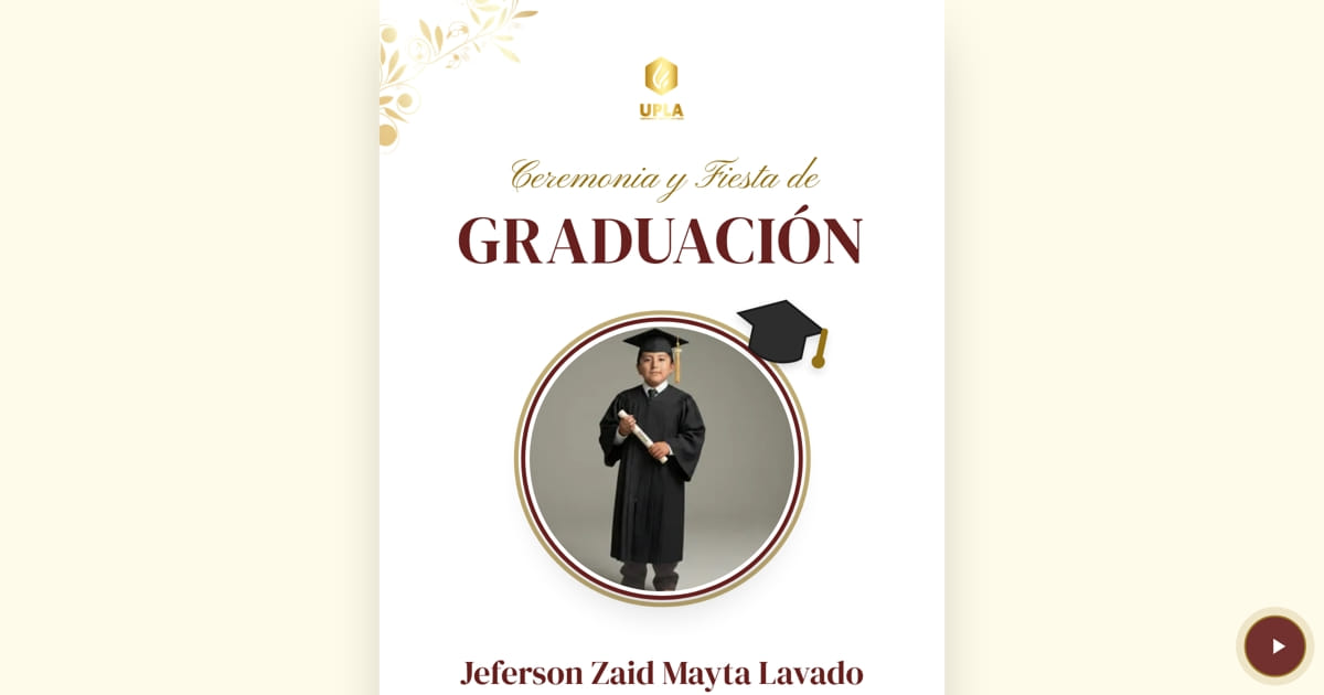 Miniatura de Invitación de Graduación Digital